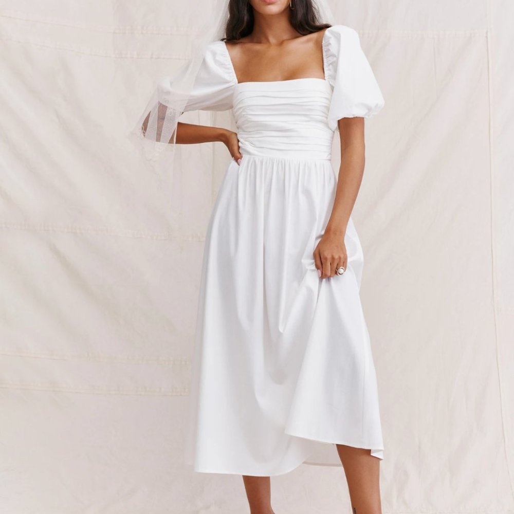 Reformation Rachelle Dress - White